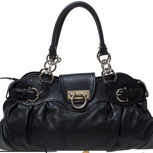Salvatore Ferregamo vintage black pristine bag